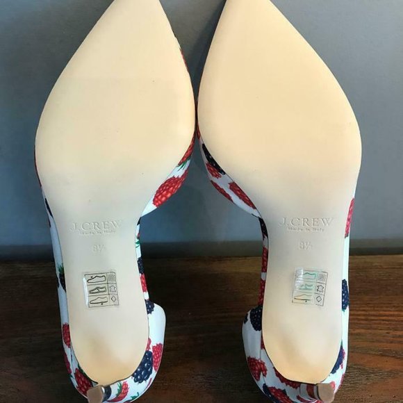 NEW in Box J.Crew $258 d'Orsay Pumps in Berry Print G0925 - Picture 7 of 7